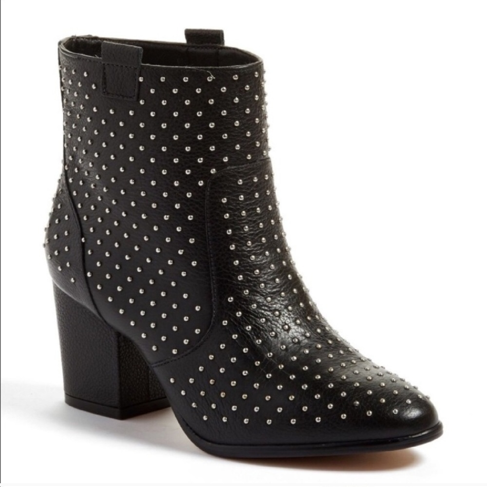 Rebecca Minkoff studded booties stacked heel 6.5 - Picture 1 of 5